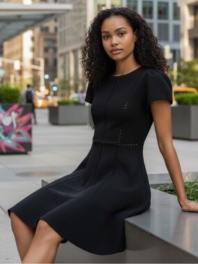 rebecca taylor black dress | Dresses | Rebecca Taylor Taylor finished with a flattering Color_Sunflower Black Lolita Dress - Color:Picture color